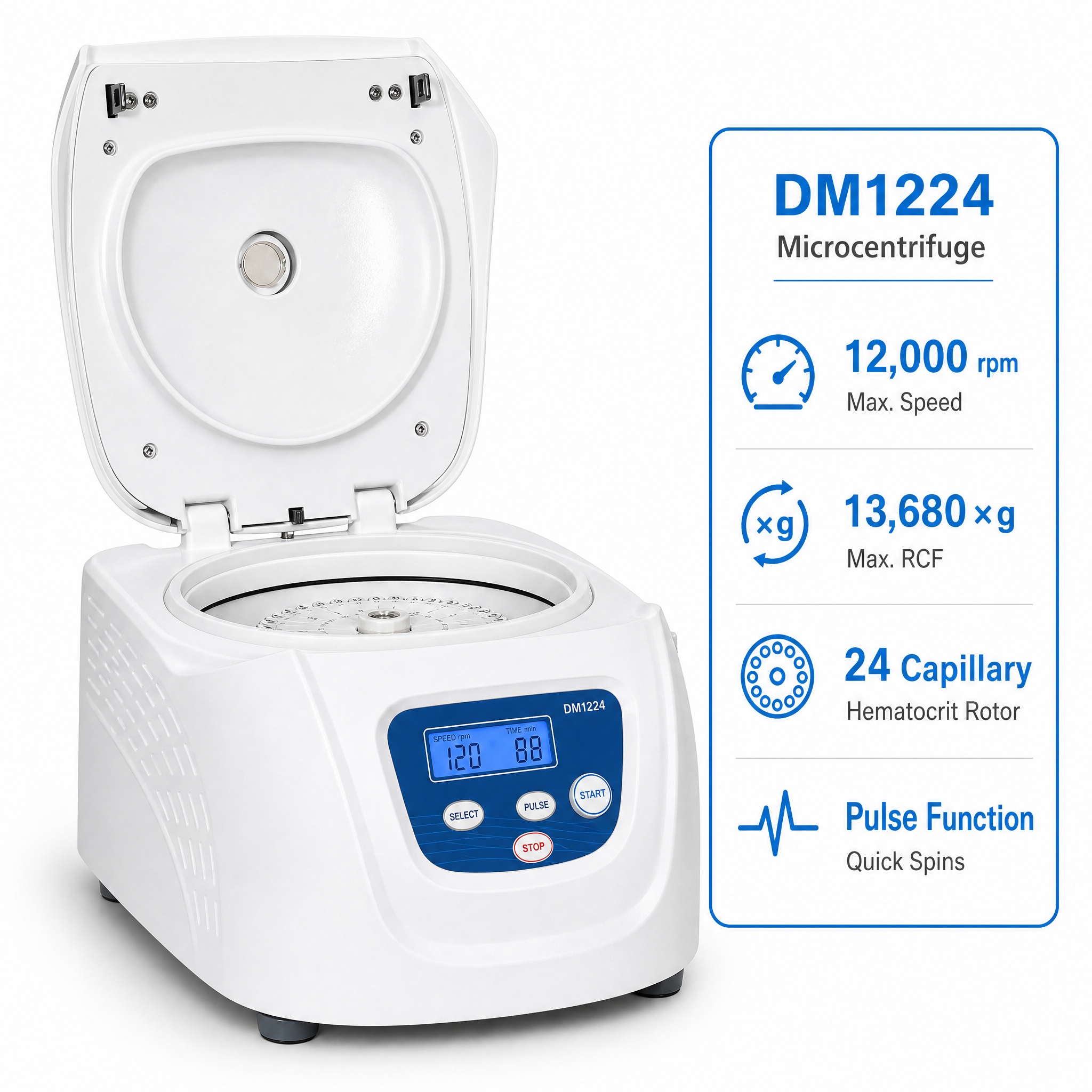 Medical Lab Machines - Professional 12000rpm 13680xg RCF 24 Capillary