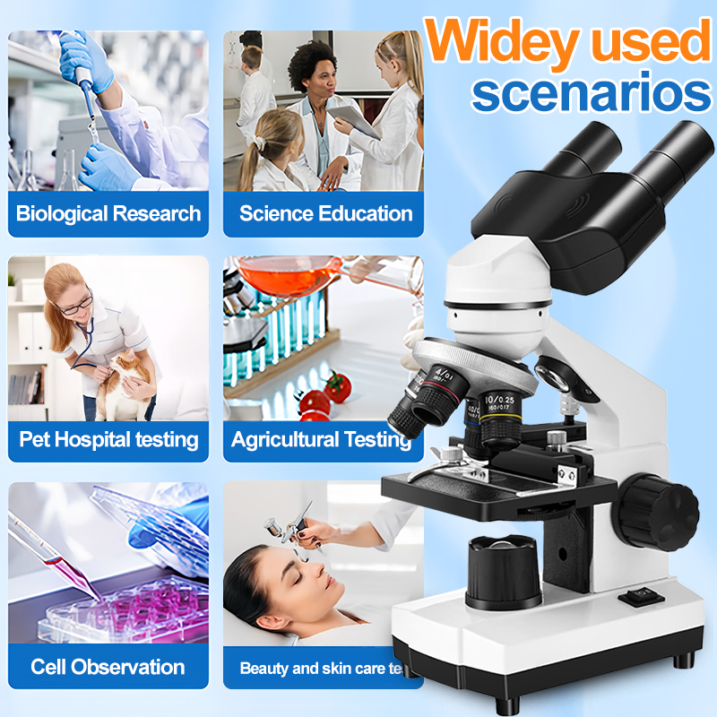 Binocular Microscope 40X-2500X - مراجعة Medical Lab Microscope وسعره