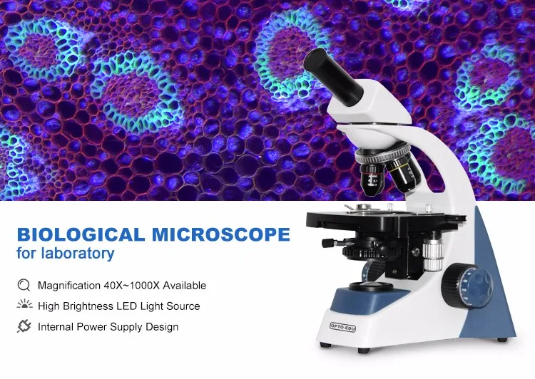 OPTO-EDU A12.1303-B 40x~1000x  - مراجعة Medical Lab Microscope وسعره